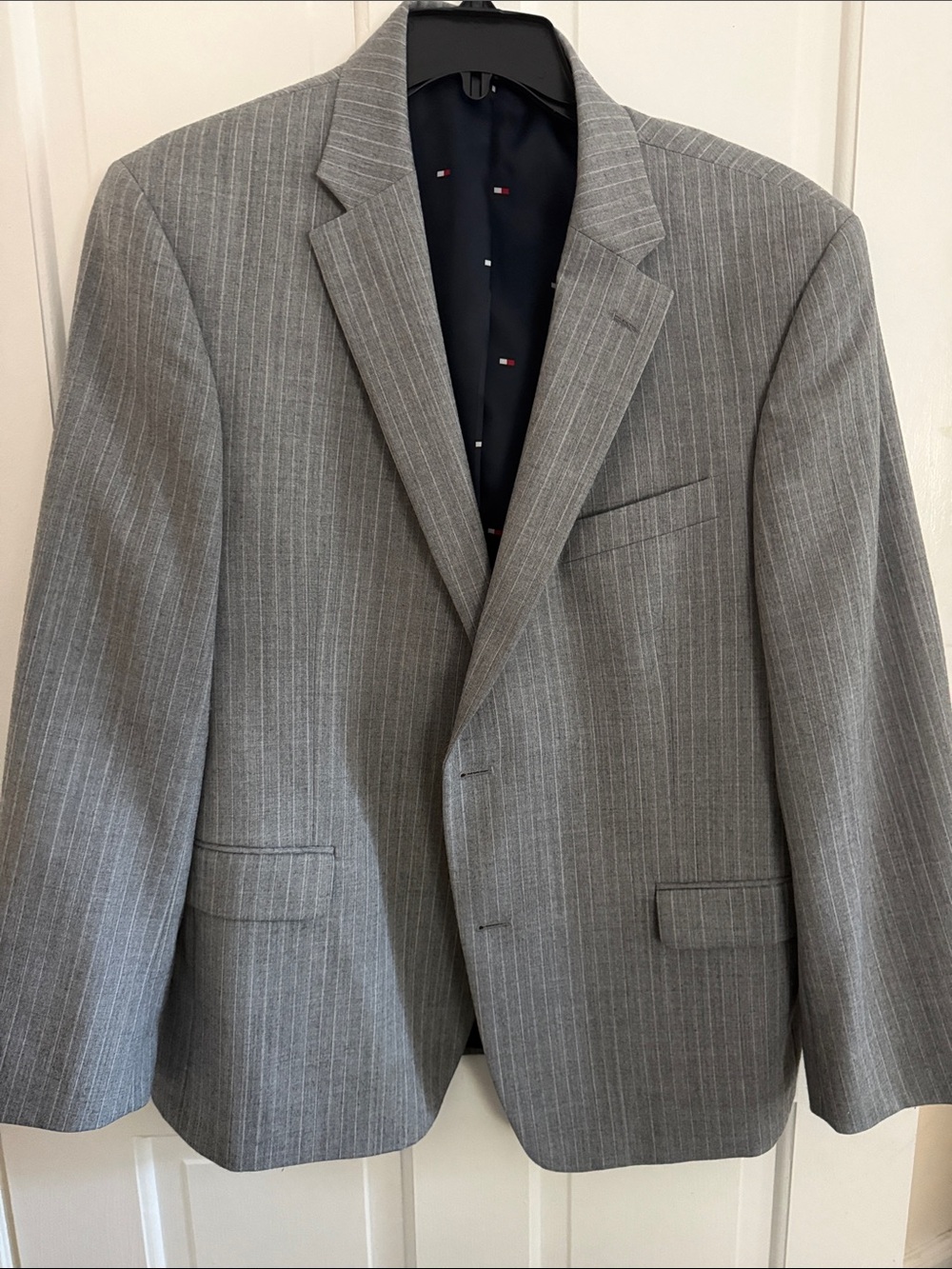 Tommy Hilfiger Gray Pinstripe Sport Coat Blazer